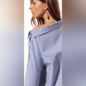 Aritzia BABATON One Shoulder Cotton Shirt